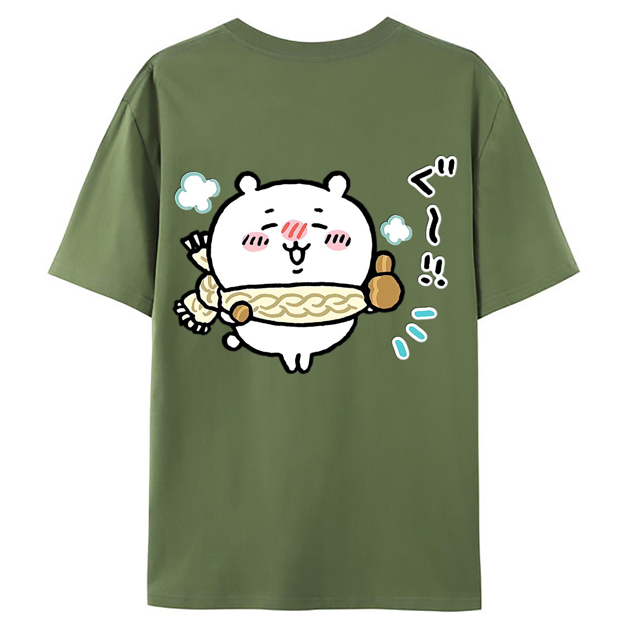 （画像用） ちいかわ ちいかわ Chii-kawa chiikawa 綿100％ メンズ半袖Tシャツ（バックプリント） 通気性
